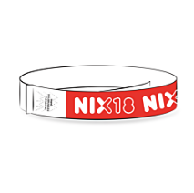 Tyvek Polsbandjes  thema NIX18, Rood